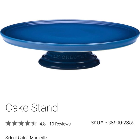Le Creuset Cake Stand NIB Blue - Picture 1 of 5